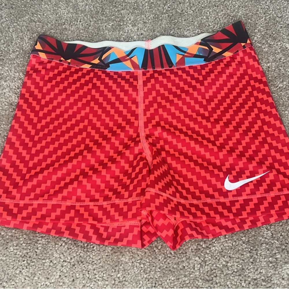 Nike Red Zigzag Pattern Shorts